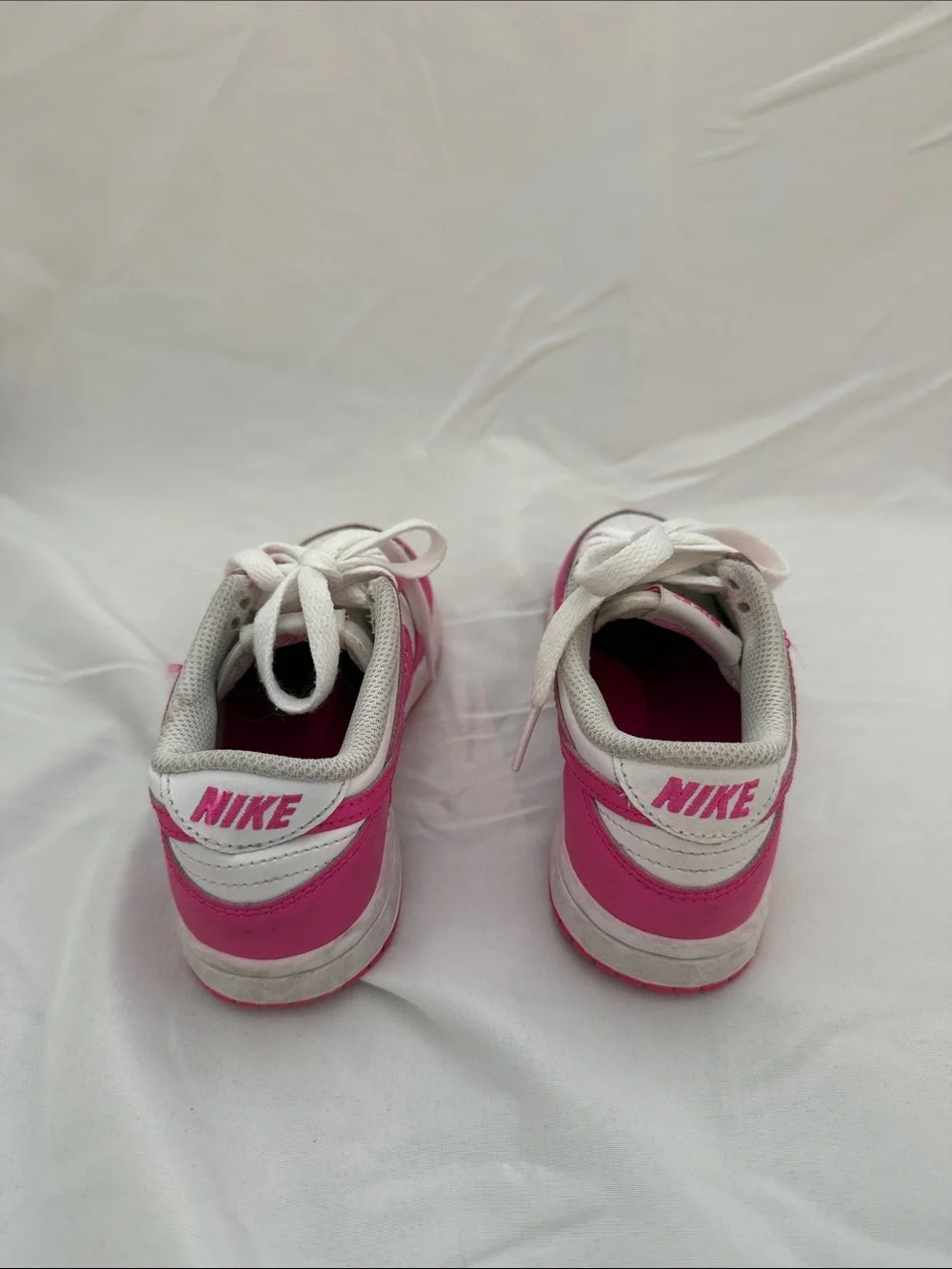 Nike Dunk Kids Pink and White Low-Top Sneakers